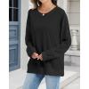 imageCHICGAL Sweatshirt for Women Long Sleeve Shirts Crewneck Color Block Loose Fit Pullover Fall TopsBlack