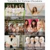 imageCHICGAL Womens Scarf Shawls and Wraps for Evening Dress Wedding Party Bridal Scarves Sarong Cover UpsAwhite