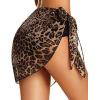 imageSwimsuit Coverups for Women Sarong Beach Bikini Wrap Sheer Short Skirt Chiffon Scarf for SwimwearCheetah