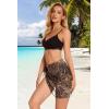 imageSwimsuit Coverups for Women Sarong Beach Bikini Wrap Sheer Short Skirt Chiffon Scarf for SwimwearCheetah