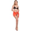 imageSwimsuit Coverups for Women Sarong Beach Bikini Wrap Sheer Short Skirt Chiffon Scarf for SwimwearFluorescent Orange