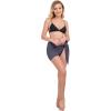 imageSwimsuit Coverups for Women Sarong Beach Bikini Wrap Sheer Short Skirt Chiffon Scarf for SwimwearGrey Blue