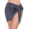 imageSwimsuit Coverups for Women Sarong Beach Bikini Wrap Sheer Short Skirt Chiffon Scarf for SwimwearGrey Blue