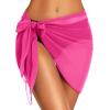 imageSwimsuit Coverups for Women Sarong Beach Bikini Wrap Sheer Short Skirt Chiffon Scarf for SwimwearLight Pink