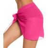 imageSwimsuit Coverups for Women Sarong Beach Bikini Wrap Sheer Short Skirt Chiffon Scarf for SwimwearLight Pink