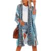 Blue Stripe Ethnic Print