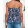 imageCHICGAL Womens Tube Tops Summer Casual Bandeau Tank Casual Strapless Blouse Off The Shoulder Tunic ShirtsBlue Small Floral