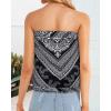 imageCHICGAL Womens Tube Tops Summer Casual Bandeau Tank Casual Strapless Blouse Off The Shoulder Tunic ShirtsBoho Black Triangle