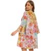 imageWomens Kimono Cardigans Floral Chiffon Loose Open Front Casual Summer TopsColorful Flowers