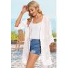 imageWomens Kimono Cardigans Floral Chiffon Loose Open Front Casual Summer TopsWhite