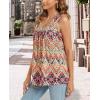 imageCHICGAL Womens Summer Tank Tops Sleeveless T Shirt Casual Loose Fit Tunic BlousesA Orange Ethnic