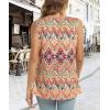 imageCHICGAL Womens Summer Tank Tops Sleeveless T Shirt Casual Loose Fit Tunic BlousesA Orange Ethnic