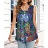 imageCHICGAL Womens Summer Tank Tops Sleeveless T Shirt Casual Loose Fit Tunic BlousesBlue Floroal Bush