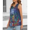 imageCHICGAL Womens Summer Tank Tops Sleeveless T Shirt Casual Loose Fit Tunic BlousesBlue Floroal Bush
