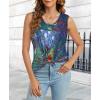 imageCHICGAL Womens Summer Tank Tops Sleeveless T Shirt Casual Loose Fit Tunic BlousesBlue Floroal Bush