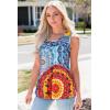 imageCHICGAL Womens Summer Tank Tops Sleeveless T Shirt Casual Loose Fit Tunic BlousesBlue Red Print