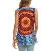 imageCHICGAL Womens Summer Tank Tops Sleeveless T Shirt Casual Loose Fit Tunic BlousesBlue Red Print