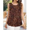imageCHICGAL Womens Summer Tank Tops Sleeveless T Shirt Casual Loose Fit Tunic BlousesBrown Leopard