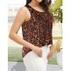 imageCHICGAL Womens Summer Tank Tops Sleeveless T Shirt Casual Loose Fit Tunic BlousesBrown Leopard