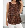 imageCHICGAL Womens Summer Tank Tops Sleeveless T Shirt Casual Loose Fit Tunic BlousesBrown Leopard