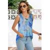 imageCHICGAL Womens Summer Tank Tops Sleeveless T Shirt Casual Loose Fit Tunic BlousesFloral Blue Smudge