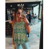 imageCHICGAL Womens Summer Tank Tops Sleeveless T Shirt Casual Loose Fit Tunic BlousesGreen Paisley