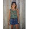 imageCHICGAL Womens Summer Tank Tops Sleeveless T Shirt Casual Loose Fit Tunic BlousesGreen Paisley