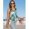 imageCHICGAL Womens Summer Tank Tops Sleeveless T Shirt Casual Loose Fit Tunic BlousesLight Blue Leaves