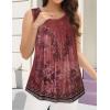 imageCHICGAL Womens Summer Tank Tops Sleeveless T Shirt Casual Loose Fit Tunic BlousesRed Garden