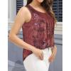 imageCHICGAL Womens Summer Tank Tops Sleeveless T Shirt Casual Loose Fit Tunic BlousesRed Garden