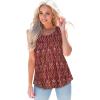 imageCHICGAL Womens Summer Tank Tops Sleeveless T Shirt Casual Loose Fit Tunic BlousesRed Semicircle Pattern