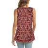 imageCHICGAL Womens Summer Tank Tops Sleeveless T Shirt Casual Loose Fit Tunic BlousesRed Semicircle Pattern