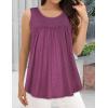 imageCHICGAL Womens Summer Tank Tops Sleeveless T Shirt Casual Loose Fit Tunic BlousesSolid Burgundy