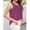 imageCHICGAL Womens Summer Tank Tops Sleeveless T Shirt Casual Loose Fit Tunic BlousesSolid Burgundy