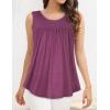 imageCHICGAL Womens Summer Tank Tops Sleeveless T Shirt Casual Loose Fit Tunic BlousesSolid Burgundy