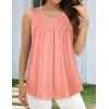 imageCHICGAL Womens Summer Tank Tops Sleeveless T Shirt Casual Loose Fit Tunic BlousesSolid Coral