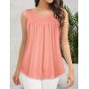 imageCHICGAL Womens Summer Tank Tops Sleeveless T Shirt Casual Loose Fit Tunic BlousesSolid Coral
