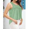 imageCHICGAL Womens Summer Tank Tops Sleeveless T Shirt Casual Loose Fit Tunic BlousesSolid Green