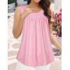 imageCHICGAL Womens Summer Tank Tops Sleeveless T Shirt Casual Loose Fit Tunic BlousesSolid Pink