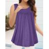 imageCHICGAL Womens Summer Tank Tops Sleeveless T Shirt Casual Loose Fit Tunic BlousesSolid Purple