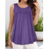 imageCHICGAL Womens Summer Tank Tops Sleeveless T Shirt Casual Loose Fit Tunic BlousesSolid Purple