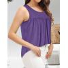 imageCHICGAL Womens Summer Tank Tops Sleeveless T Shirt Casual Loose Fit Tunic BlousesSolid Purple