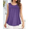 imageCHICGAL Womens Summer Tank Tops Sleeveless T Shirt Casual Loose Fit Tunic BlousesSolid Purple