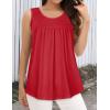 imageCHICGAL Womens Summer Tank Tops Sleeveless T Shirt Casual Loose Fit Tunic BlousesSolid Red