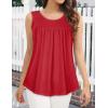 imageCHICGAL Womens Summer Tank Tops Sleeveless T Shirt Casual Loose Fit Tunic BlousesSolid Red