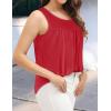 imageCHICGAL Womens Summer Tank Tops Sleeveless T Shirt Casual Loose Fit Tunic BlousesSolid Red