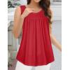 imageCHICGAL Womens Summer Tank Tops Sleeveless T Shirt Casual Loose Fit Tunic BlousesSolid Red