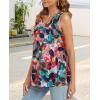 imageCHICGAL Womens Summer Tank Tops Sleeveless T Shirt Casual Loose Fit Tunic BlousesSummer Colorful Leaves