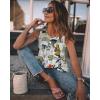 imageCHICGAL Womens Summer Tank Tops Sleeveless T Shirt Casual Loose Fit Tunic BlousesTropical Plant Boho