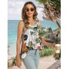 imageCHICGAL Womens Summer Tank Tops Sleeveless T Shirt Casual Loose Fit Tunic BlousesTropical Plant Boho